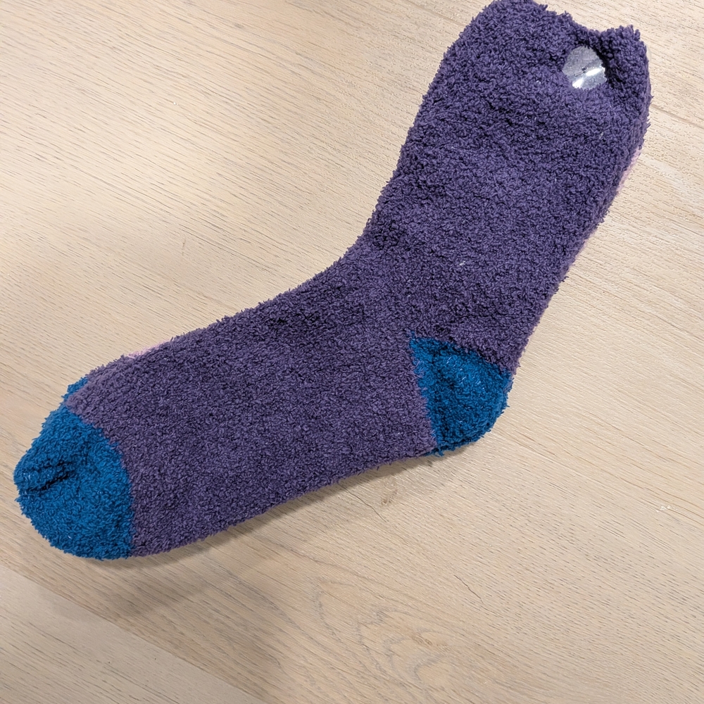 Striped Purple and Blue Socks - Picture 2 of 2